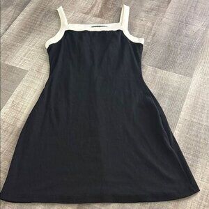 contrast trim mini dress